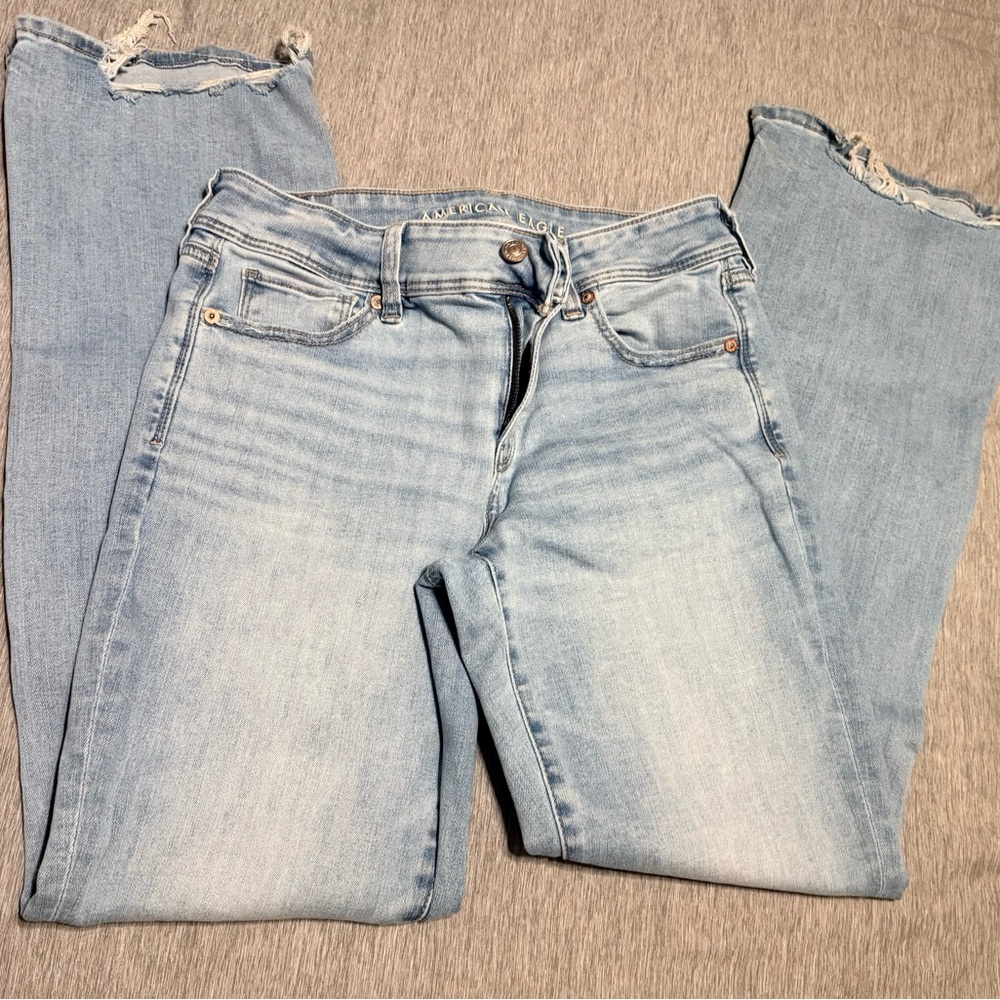 American Eagle Outfitters Sky Blue Straight Leg Jeans